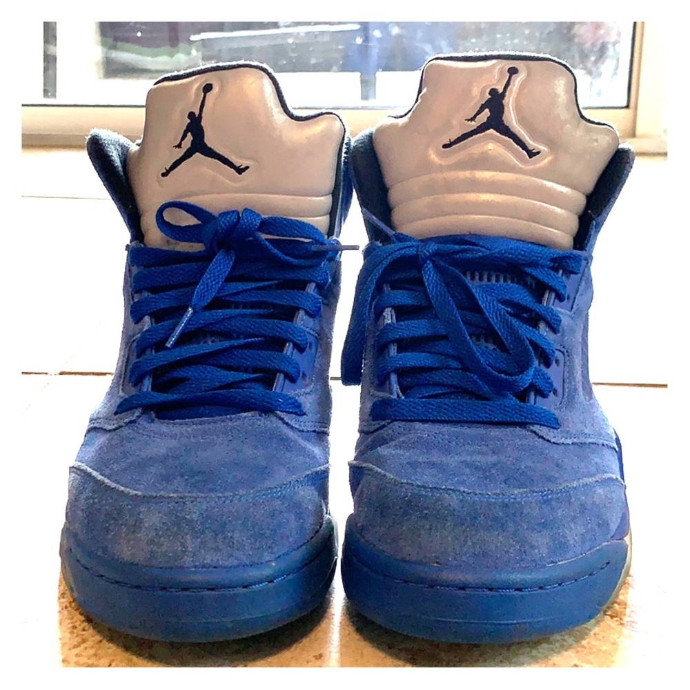 Air Jordan- Blue Suede Jordan 5’s